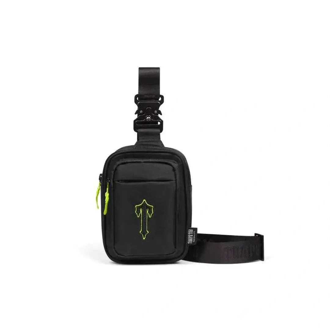 Trapstar Fracture Irongate T Bag - Black/Lime | Plugstationuk