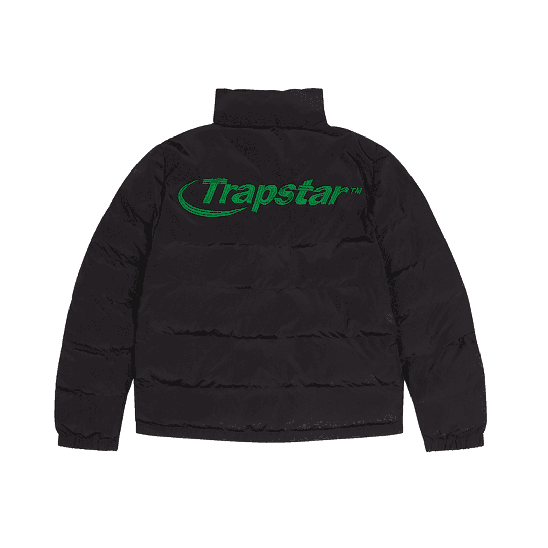 Trapstar Hyperdrive Puffer Jacket Black/Green | Plugstationuk