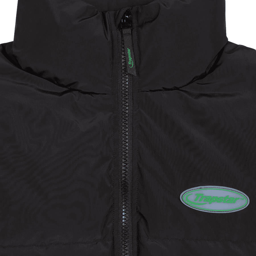 Trapstar Hyperdrive Puffer Jacket Black/Green | Plugstationuk