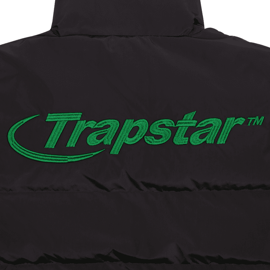 Trapstar Hyperdrive Puffer Jacket Black/Green | Plugstationuk