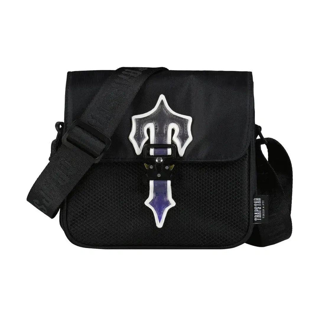 Trapstar Messenger Bag 1.0 - Black/Blue | Plugstationuk