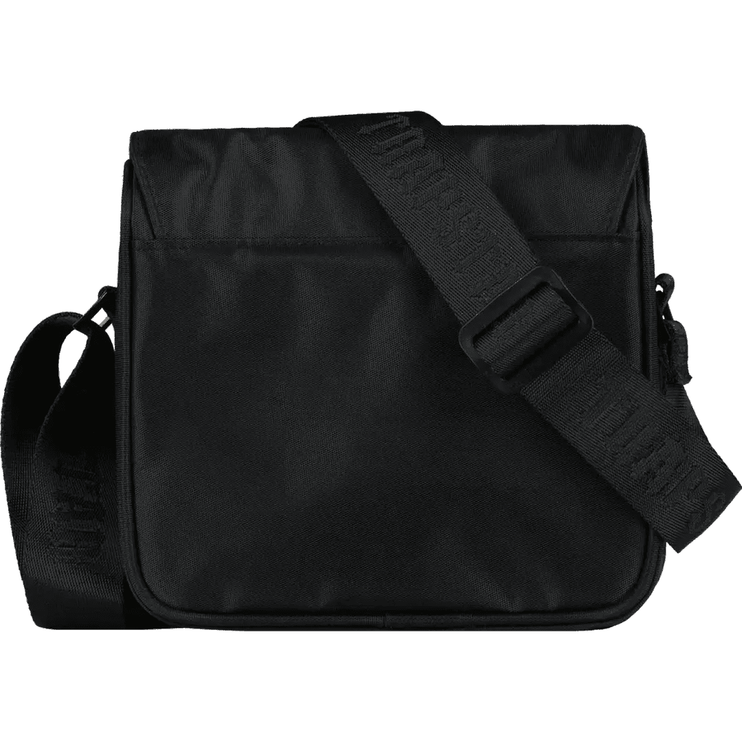 Back of a Trapstar Messenger Bag 1.0 - Black/Blue | Plugstationuk