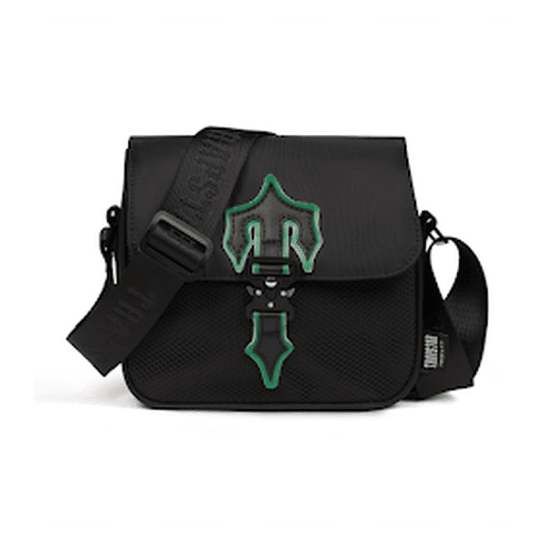 Trapstar Messenger Bag 1.0 - Black/Green | Plugstationuk