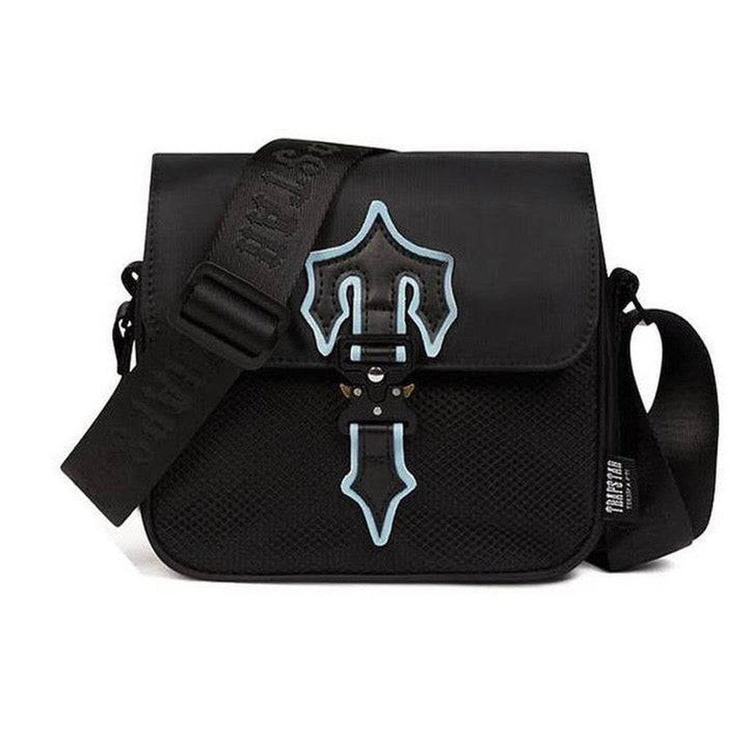 Trapstar Messenger Bag 1.0 - Black/Ice Blue | Plugstationuk