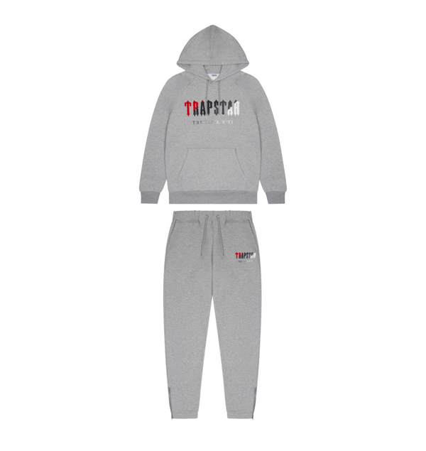 Trapstar Chenille Tracksuit Grey Red