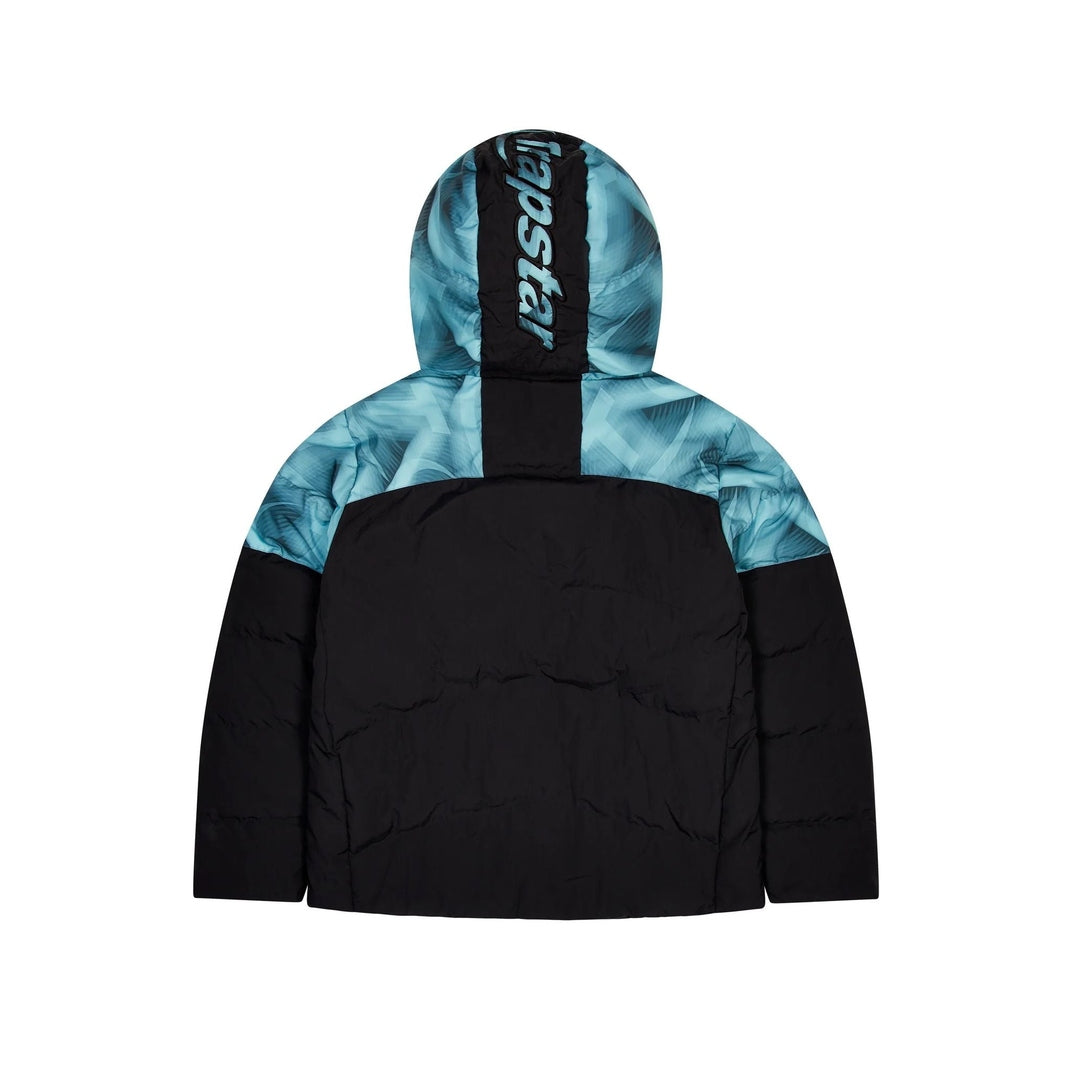 Trapstar Hyperdrive Hooded Puffer - Black/Blue