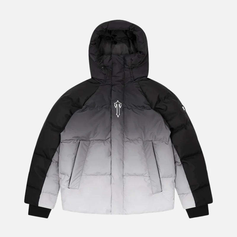 TRAPSTAR IRONGATE HOODED PUFFER 2.0 JACKET - BLACK GRADIENT