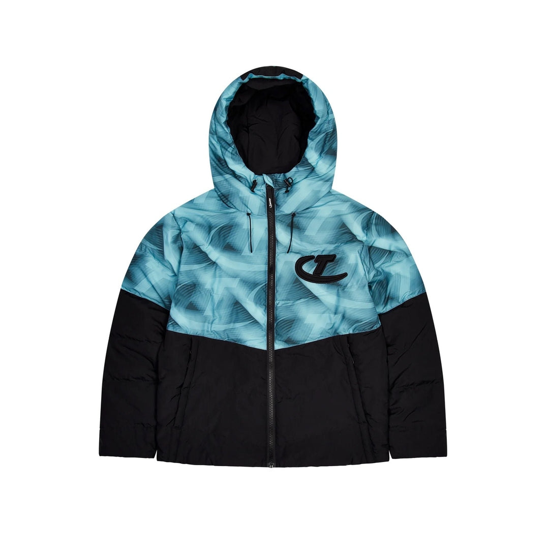 Trapstar Hyperdrive Hooded Puffer - Black/Blue