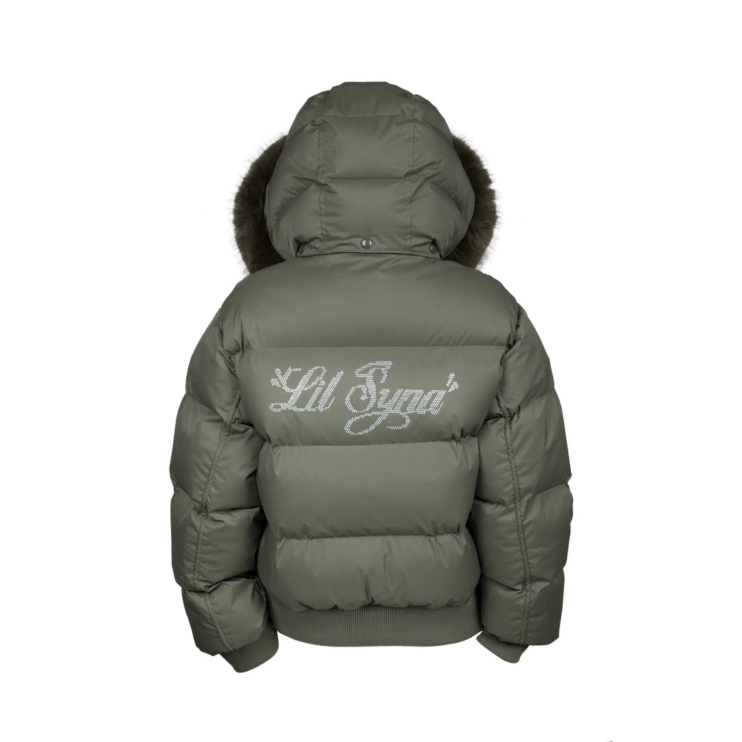 Synaworld 'Lil Syna' Puffer Jacket - Khaki