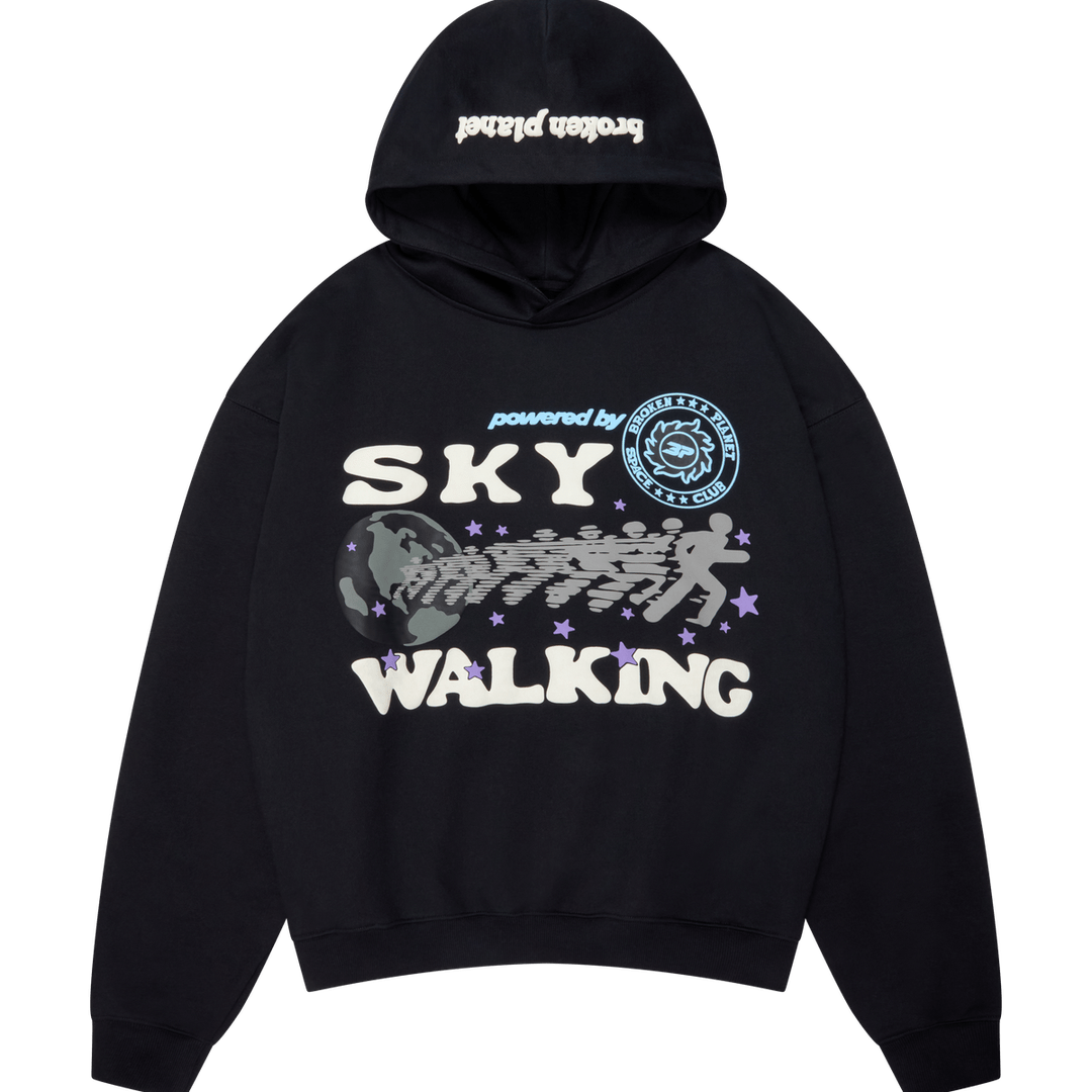 Broken Planet Sky Walking Hoodie - Midnight Black