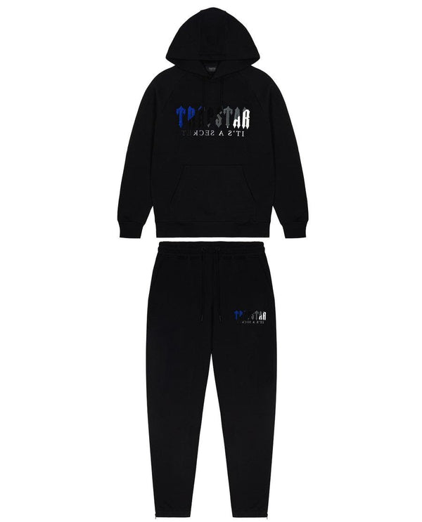 Trapstar Decoded Chenille Hooded Tracksuit - Black Ice Edition 2.0