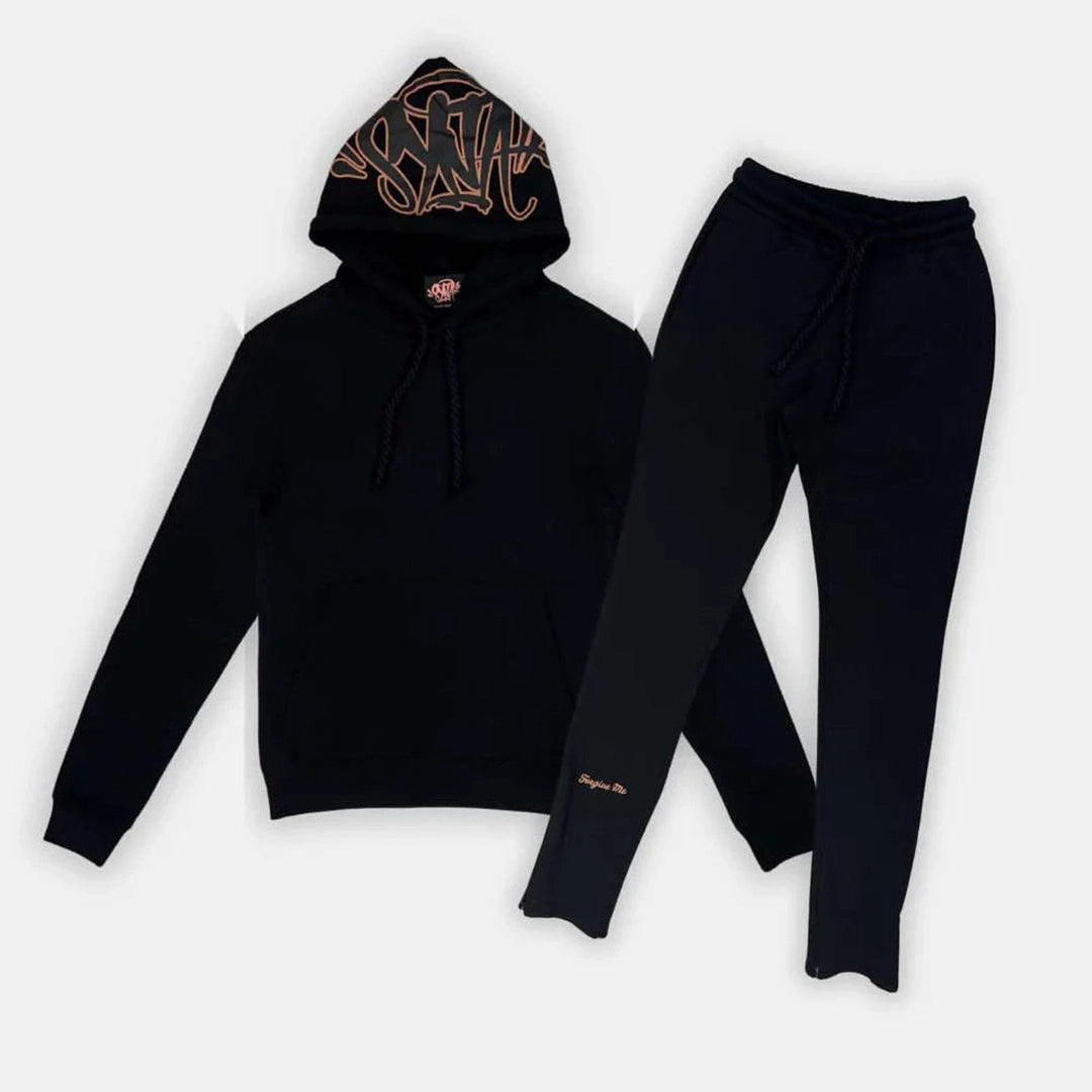 Syna World Logo Tracksuit - Black / Rose Gold plugstationuk-limited