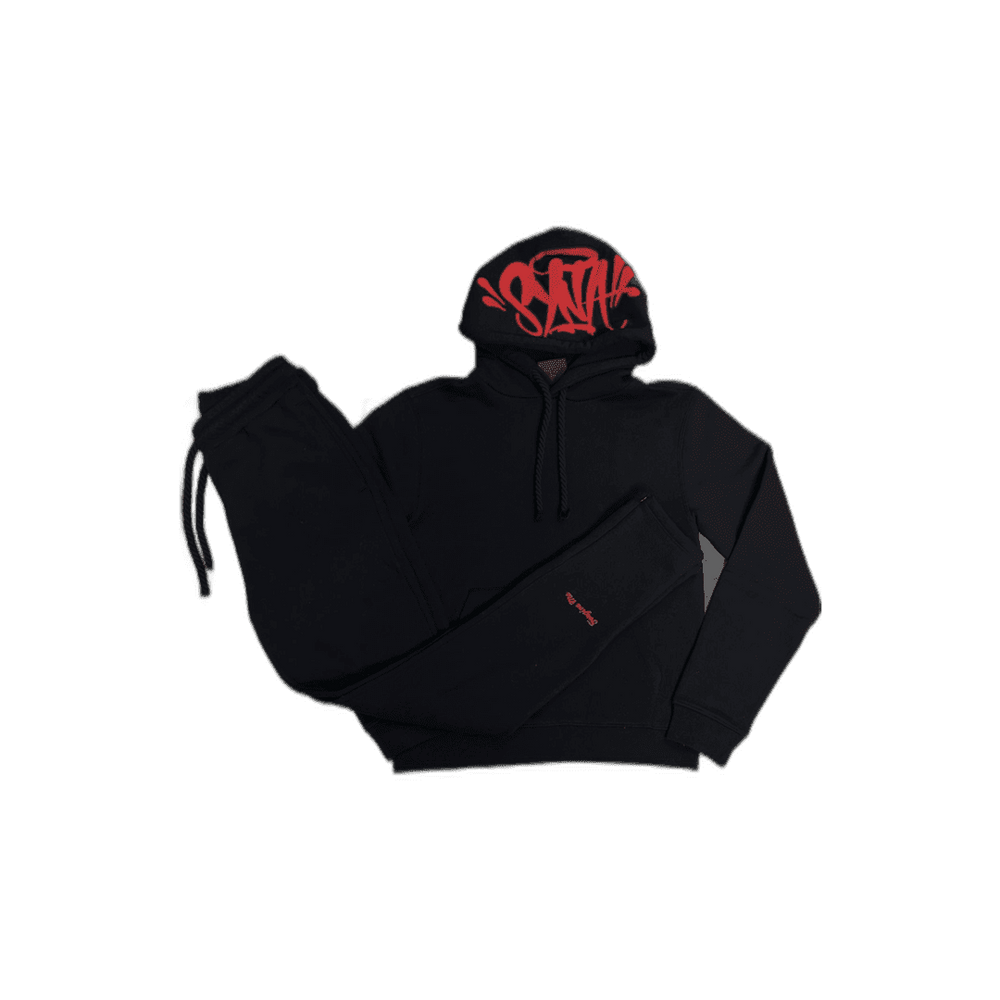 Syna Lettering Synaworld 'Syna Logo' Tracksuit - Black/Red