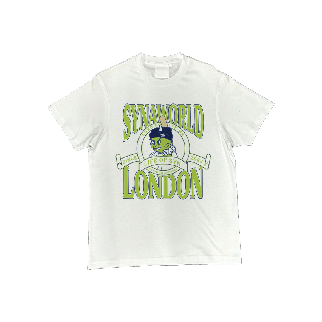 Synaworld Varsity T Shirt - White/Green