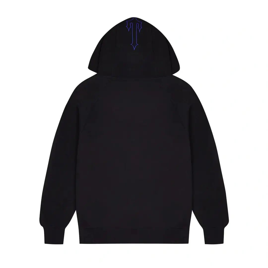 TRAPSTAR CHENILLE DECODED 2.0 HOODED TRACKSUIT - BLACK / BLUE | Plugstationuk