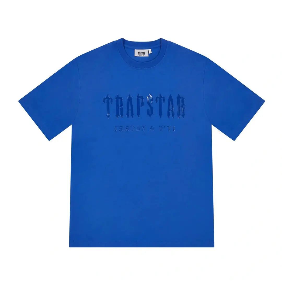 TRAPSTAR DECODED GEL SHORT SET - DAZZLING BLUE | Plugstationuk