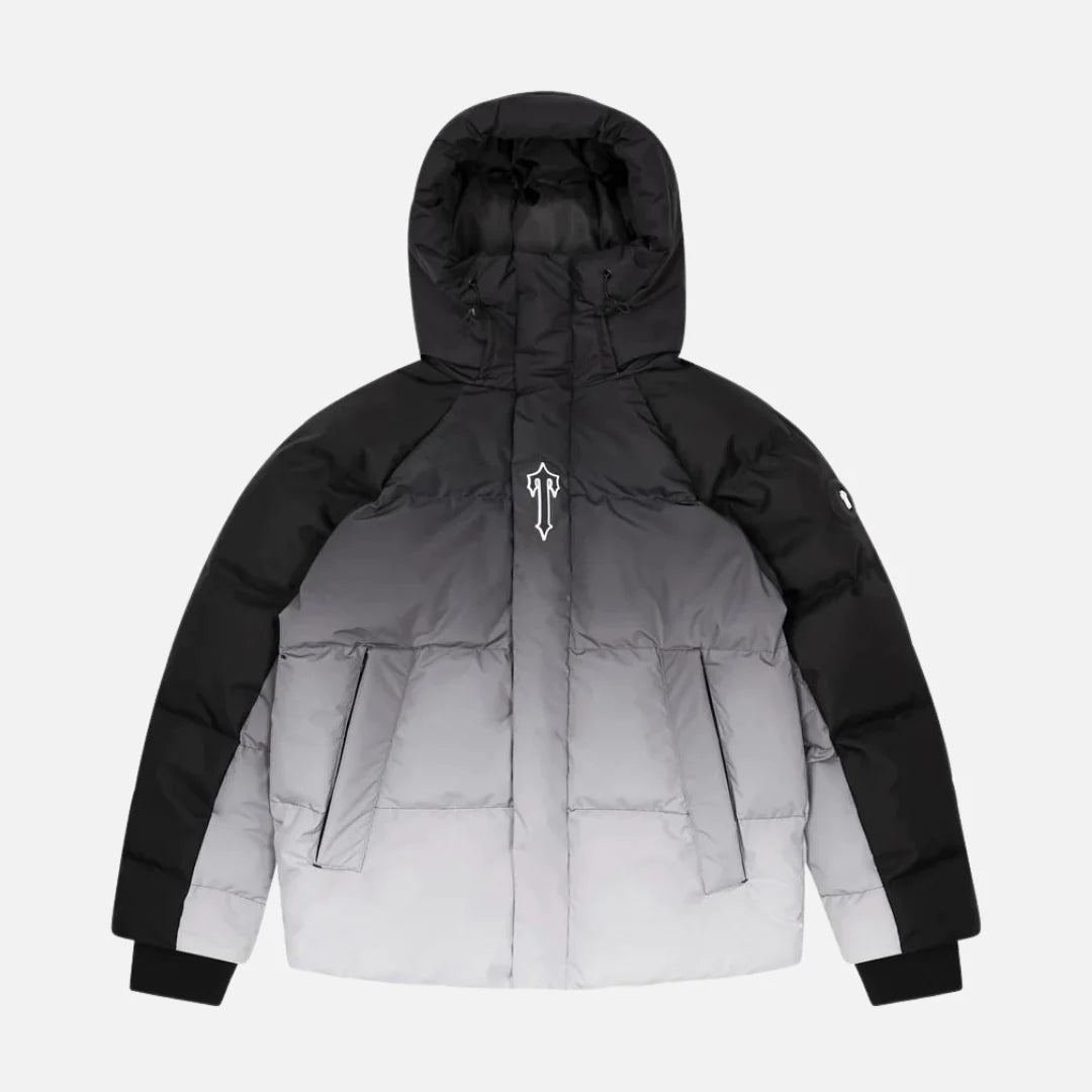 TRAPSTAR IRONGATE HOODED PUFFER 2.0 JACKET - BLACK GRADIENT | Plugstationuk