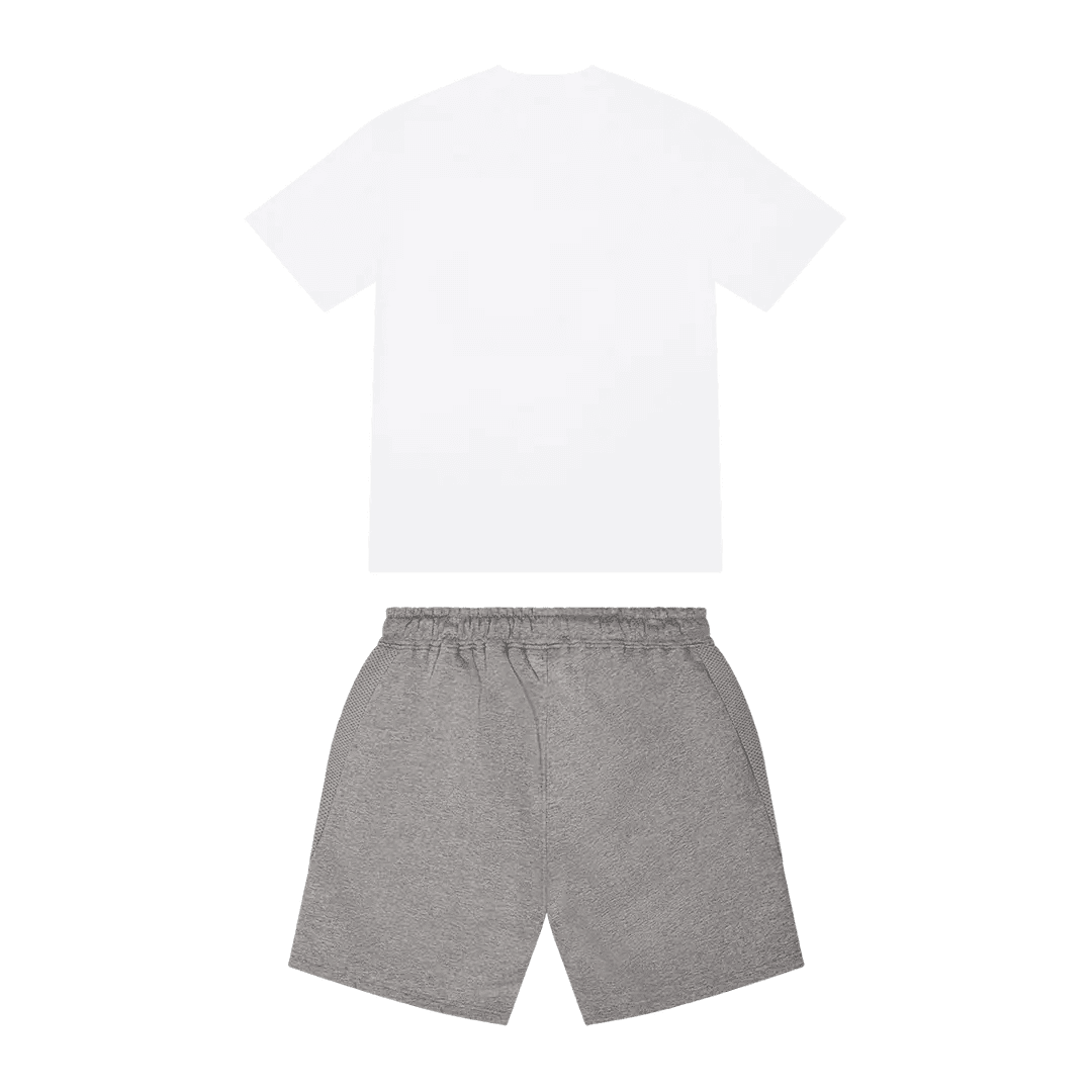 TRAPSTAR SHOOTERS SHORT SET - WHITE/GREY/RED | Plugstationuk