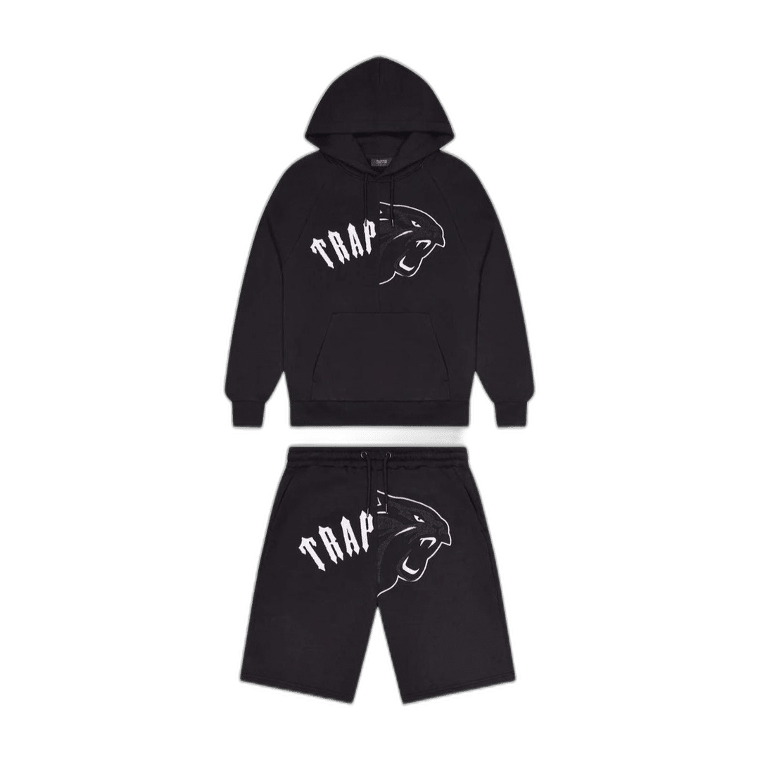 Trapstar Arch Shooters Hooded Shorts Set - Black | Plugstationuk