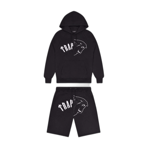 Trapstar Arch Shooters Hooded Shorts Set - Black