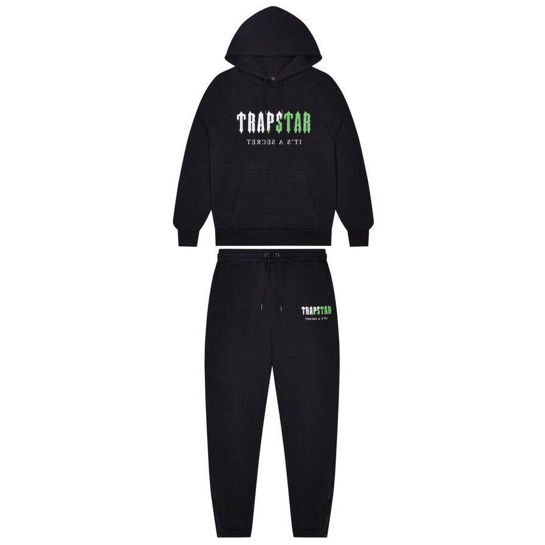 Trapstar Decoded Chenille Hooded Tracksuit - Black/Green