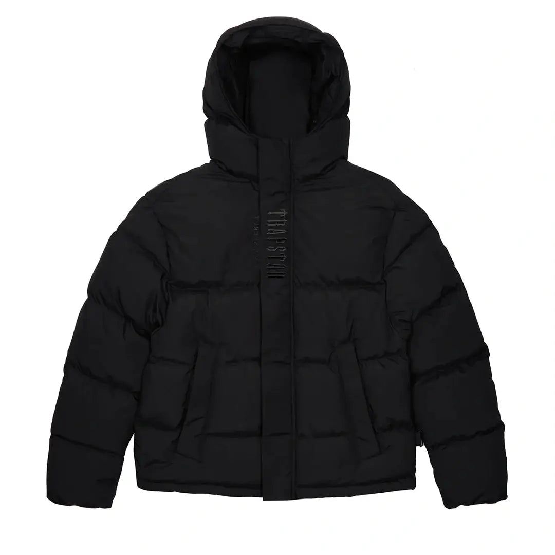 Trapstar Decoded Hooded Puffer Jacket 2.0 - Black/Black | Plugstationuk