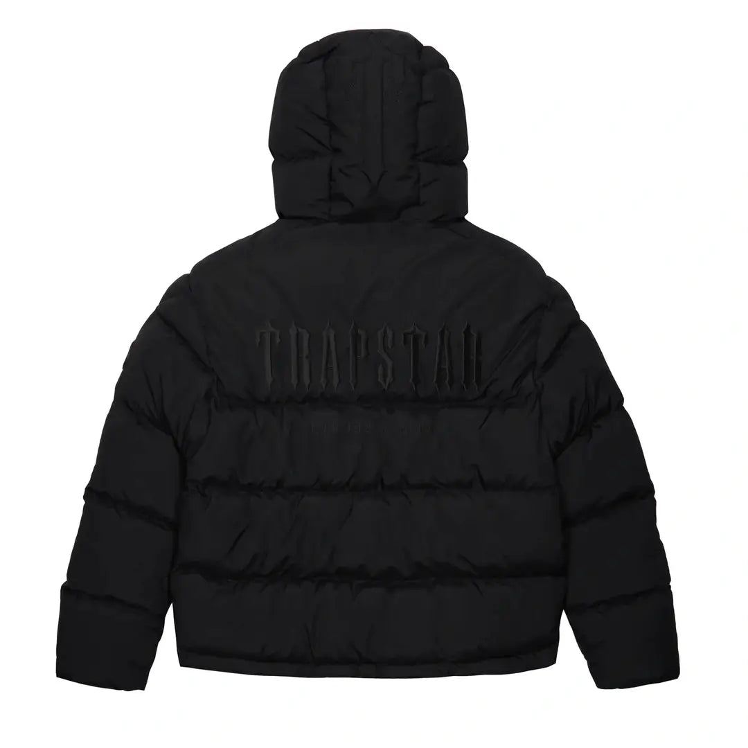 Trapstar Decoded Hooded Puffer Jacket 2.0 - Black/Black | Plugstationuk