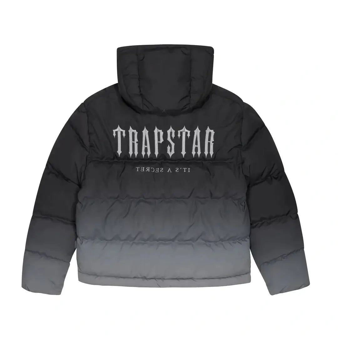Trapstar Decoded Hooded Puffer Jacket 2.0 - Black Gradient | Plugstationuk