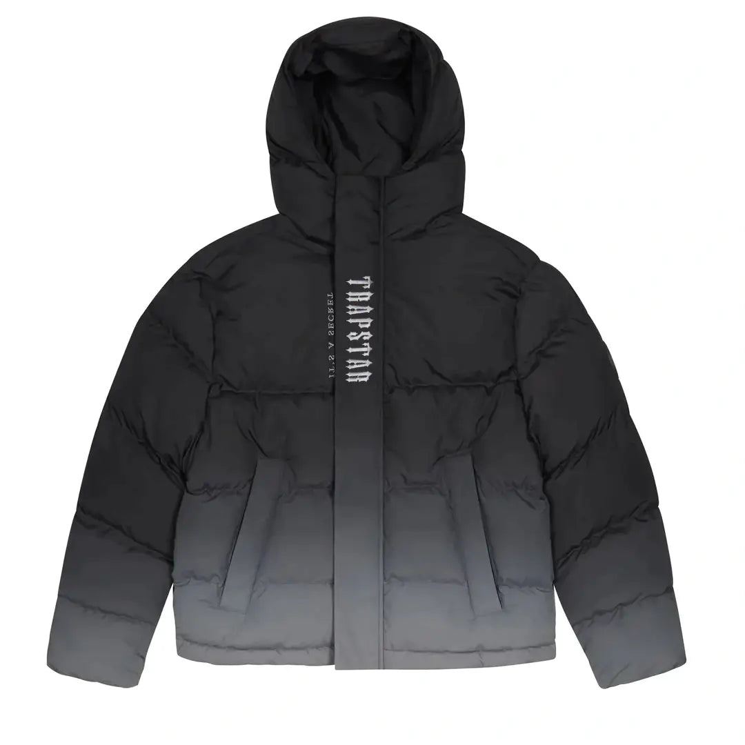 Trapstar Decoded Hooded Puffer Jacket 2.0 - Black Gradient | Plugstationuk