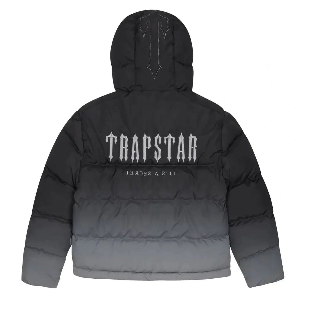 Trapstar Decoded Hooded Puffer Jacket 2.0 - Black Gradient | Plugstationuk