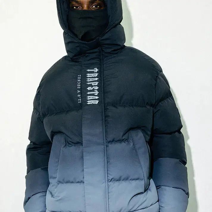 Trapstar Decoded Hooded Puffer Jacket 2.0 - Black Gradient | Plugstationuk