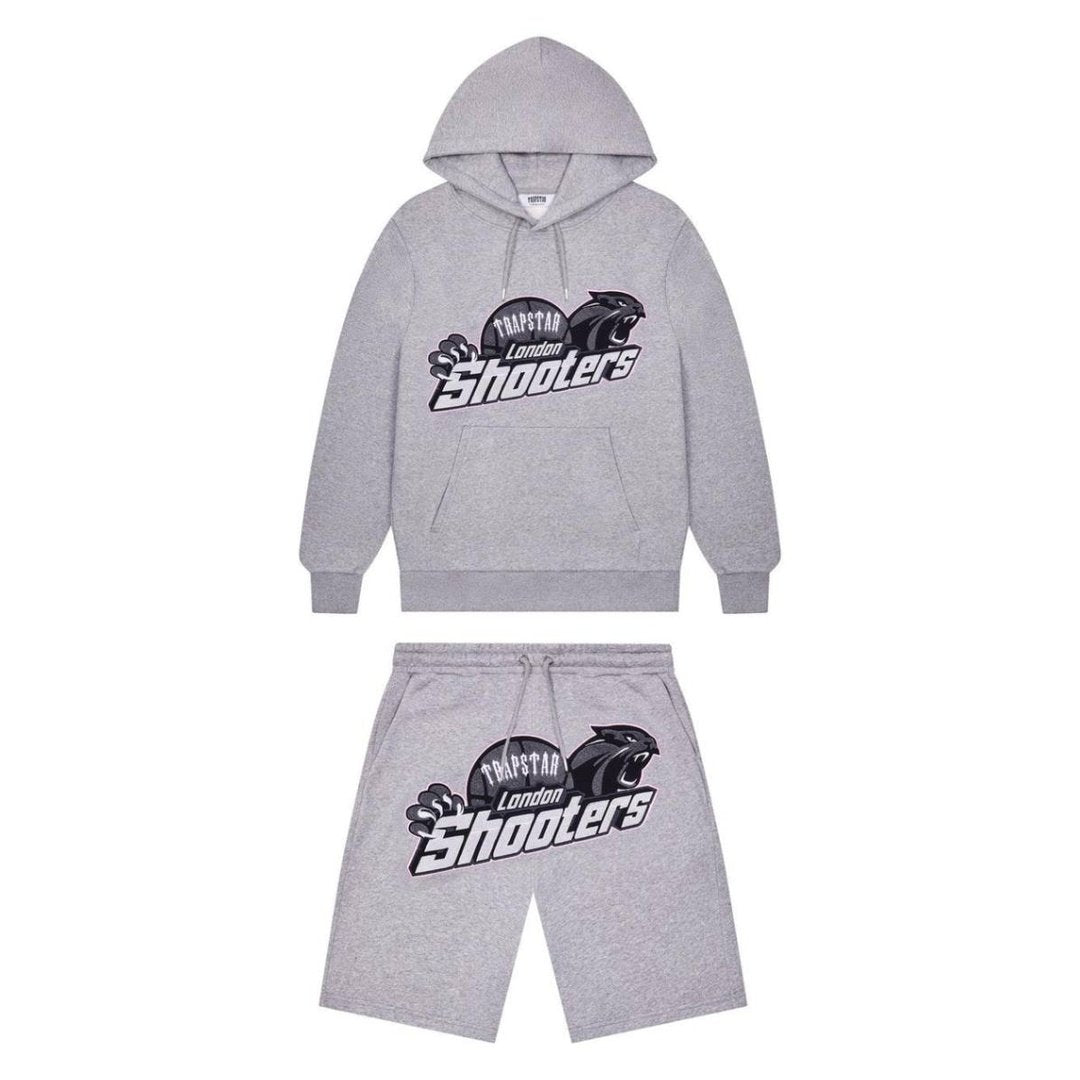 Trapstar Shooters Hoodie Shorts Set - Grey