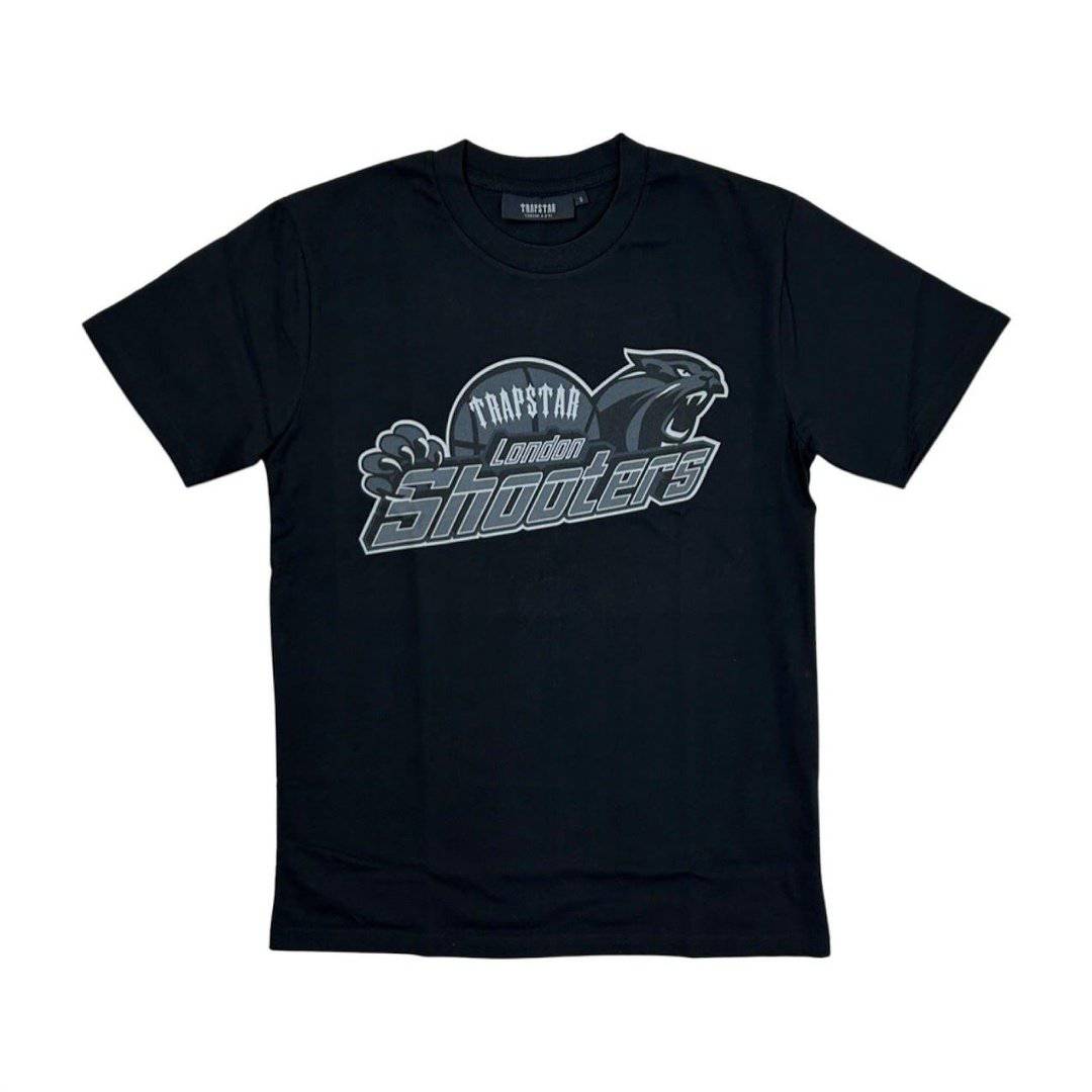 Trapstar Shooters T Shirt - Black Monochrome Edition | Plugstationuk