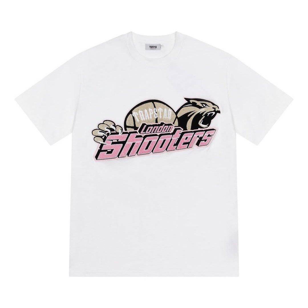 Trapstar Shooters T Shirt - White/Pink | Plugstationuk