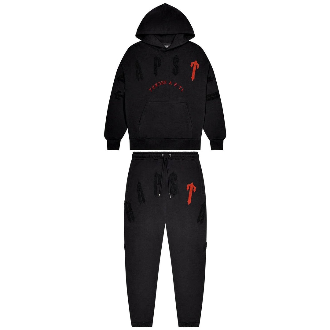 Trapstar Irongate Arch Chenille 2.0 Tracksuit - Black/Red 2.0