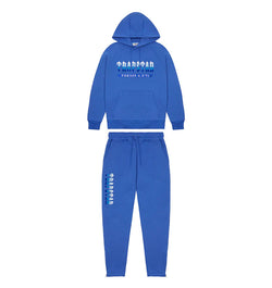 TRAPSTAR CHENILLE DECODED HOODED TRACKSUIT 2.0  - DAZZLING BLUE/WHITE