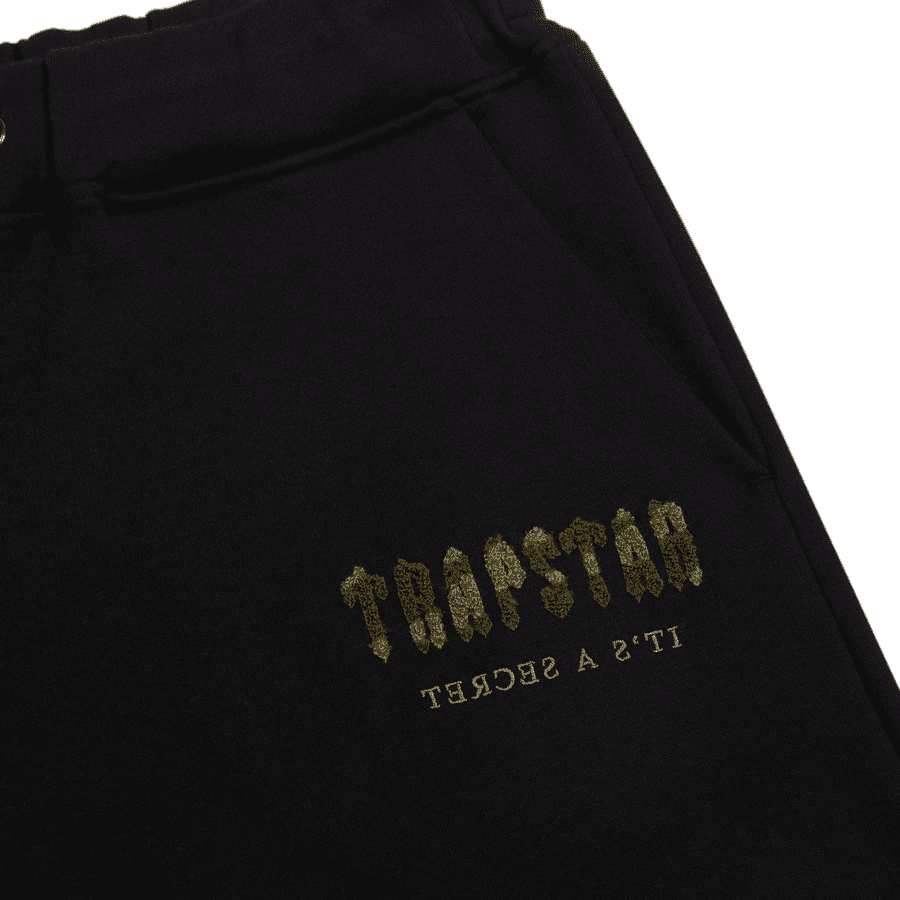 TRAPSTAR CHENILLE DECODED HOODED TRACKSUIT - Black/Camo | Plugstationuk