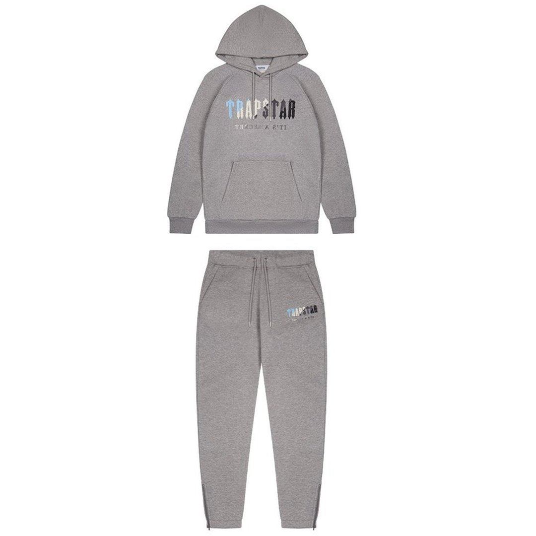 TRAPSTAR CHENILLE DECODED HOODIE TRACKSUIT - GREY ICE FLAVOURS EDITION | Plugstationuk