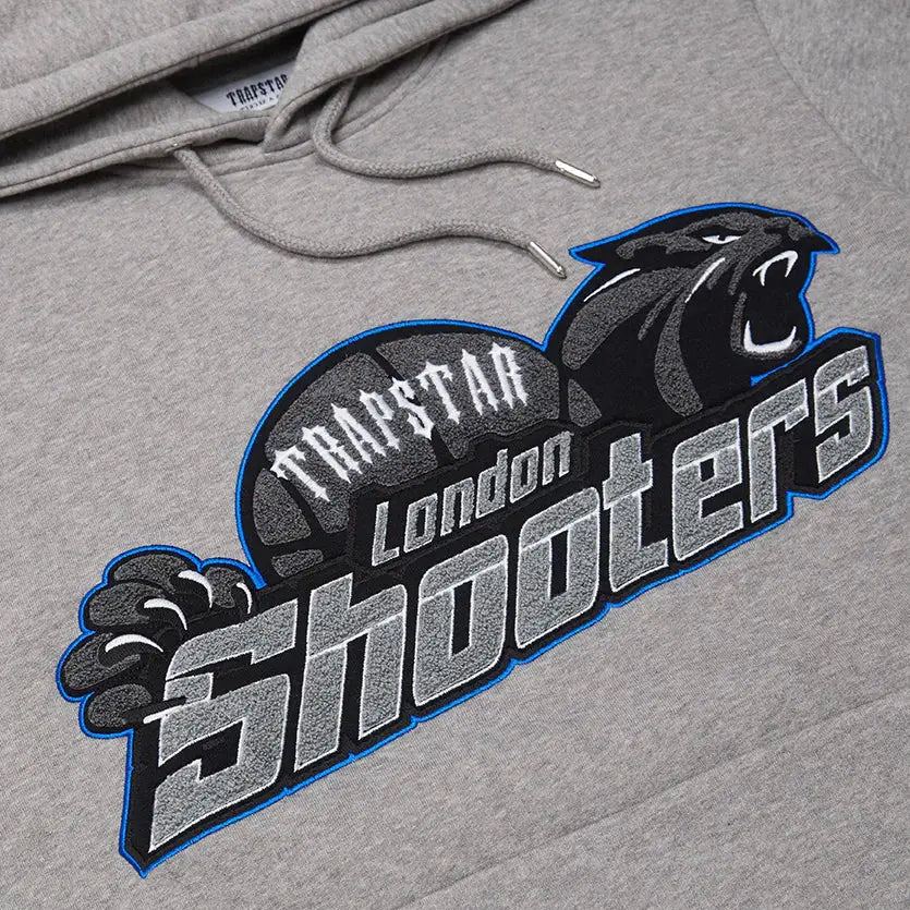 TRAPSTAR LONDON SHOOTERS HOODED TRACKSUIT GREY/BLUE | Plugstationuk