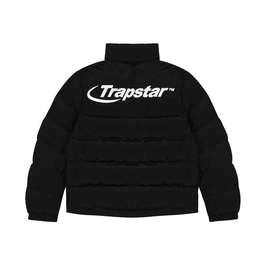 Trapstar Hyperdrive Puffer Jacket 2.0 Black/White | Plugstationuk
