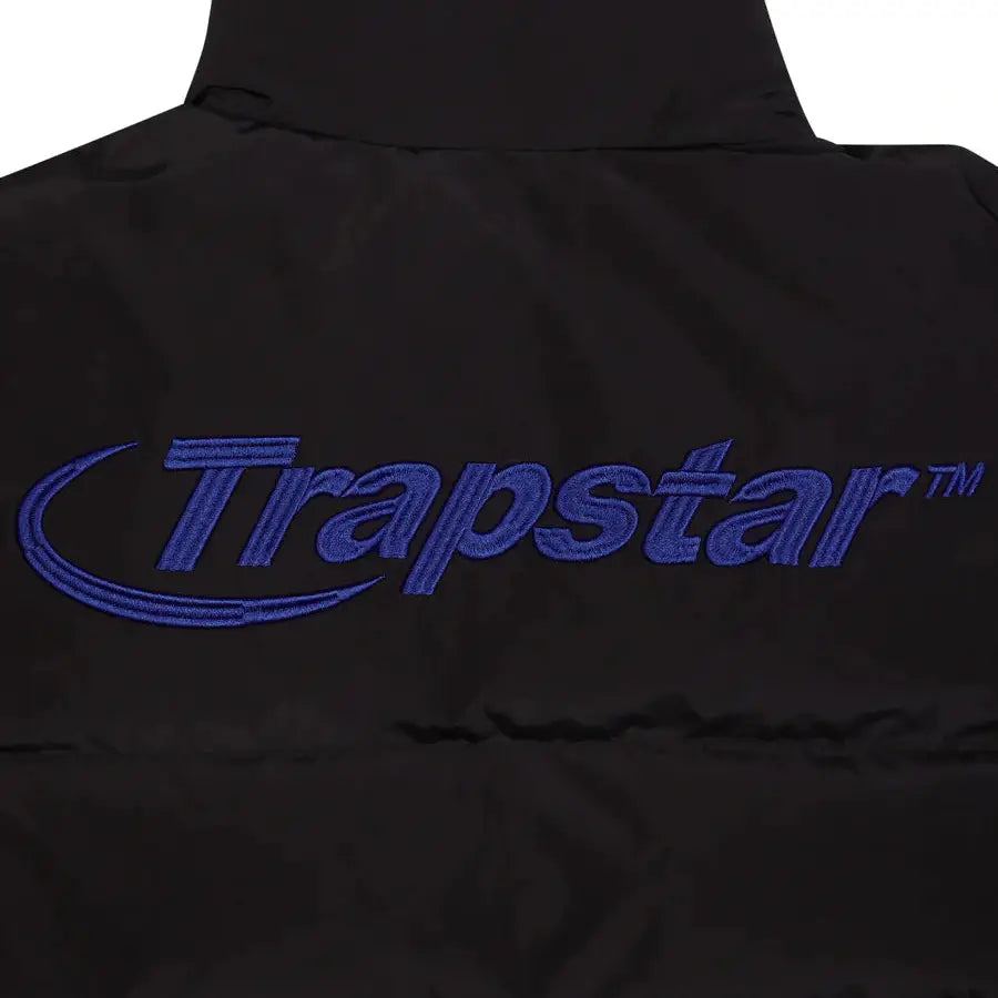 Trapstar Hyperdrive Puffer Jacket Black/Blue | Plugstationuk