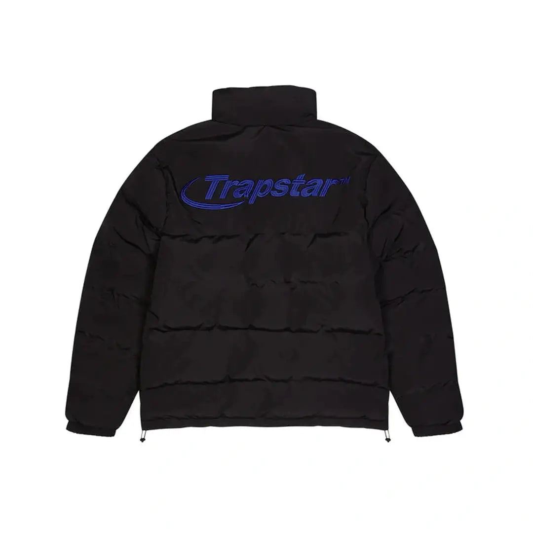Trapstar Hyperdrive Puffer Jacket Black/Blue | Plugstationuk