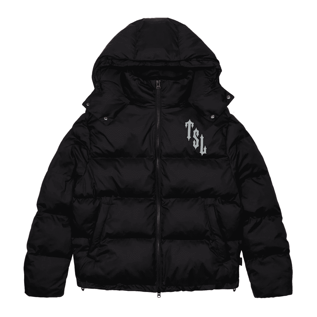 Trapstar Shooters Hooded Puffer Jacket - Black/Reflective | Plugstationuk