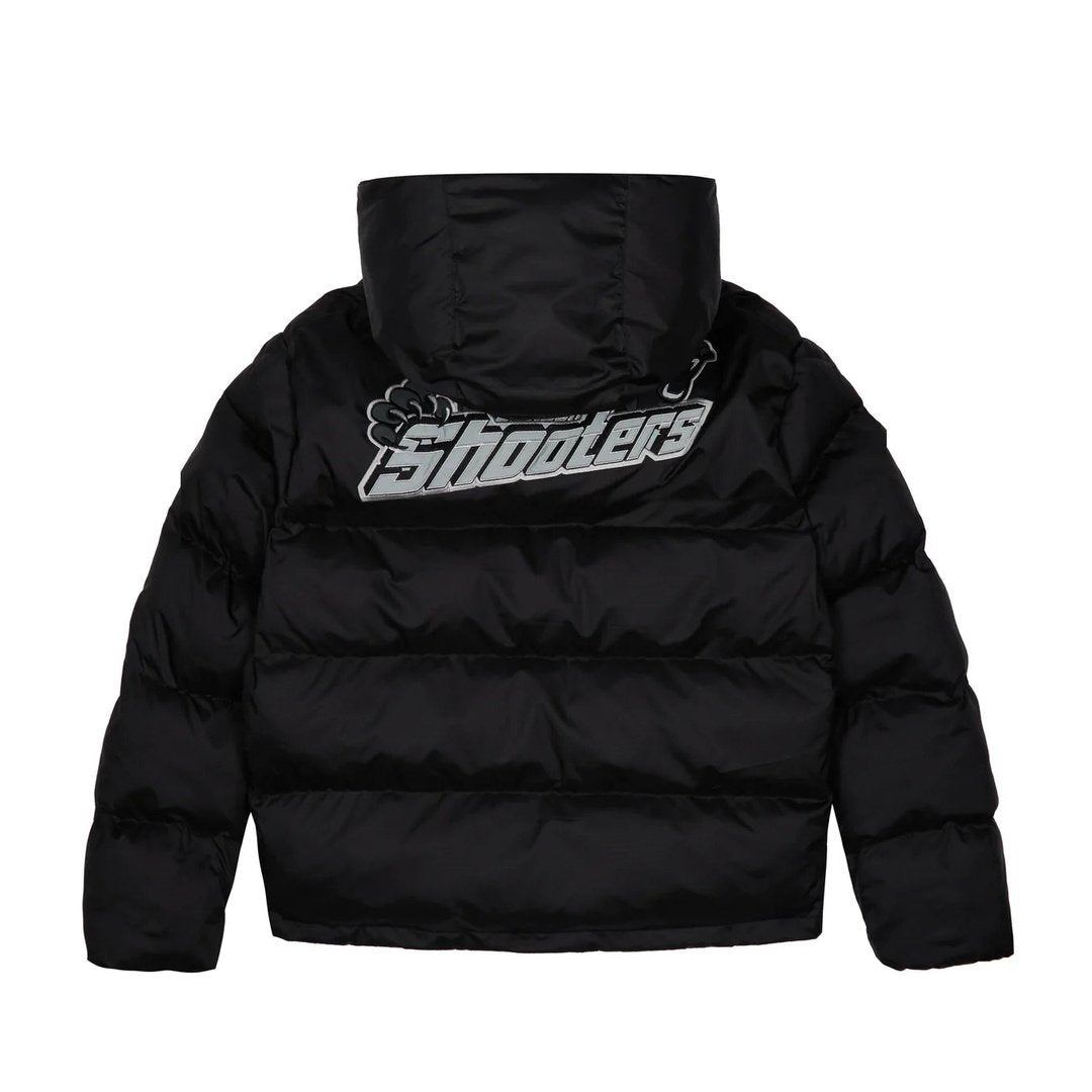 Trapstar Shooters Hooded Puffer Jacket - Black/Reflective | Plugstationuk