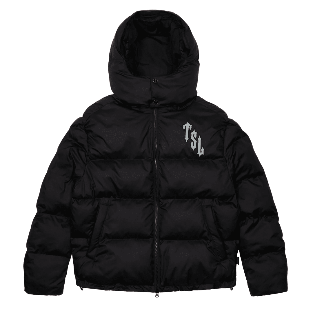 Trapstar Shooters Hooded Puffer Jacket - Black/Reflective | Plugstationuk