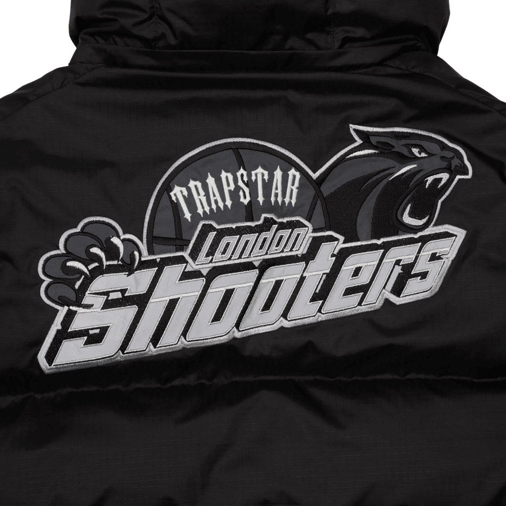 Trapstar Shooters Hooded Puffer Jacket - Black/Reflective | Plugstationuk