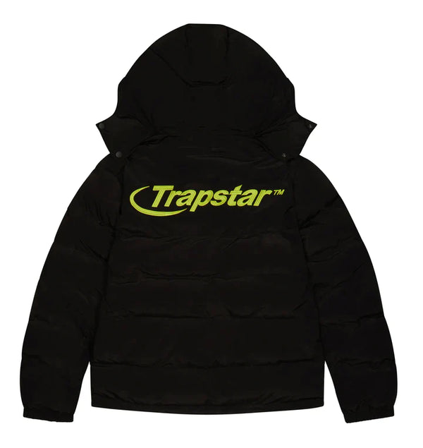 Trapstar Jacket Hooded Black Lime | Plugstationuk