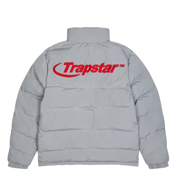 Trapstar Jacket Light Grey Red | Plugstationuk