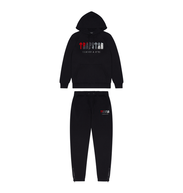 Trapstar Chenille Tracksuit Black Red