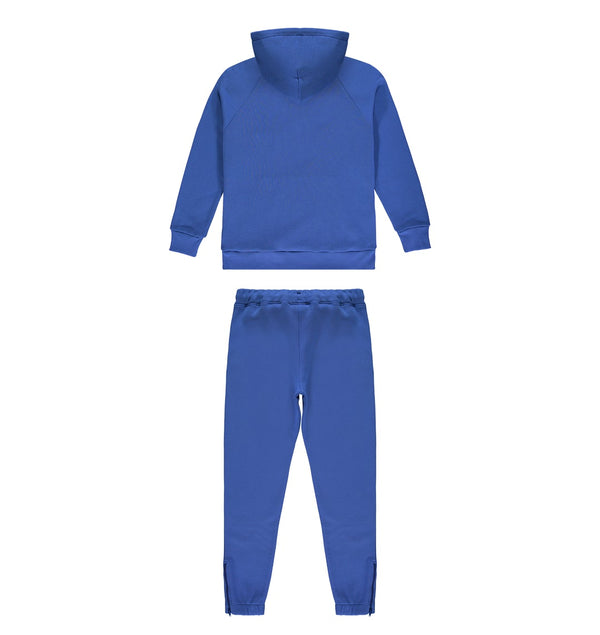 TRAPSTAR CHENILLE DECODED HOODED TRACKSUIT - DAZZLING BLUE/WHITE